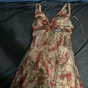 Vintage flowing sparkly y2k long dress